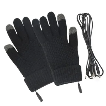 Перчатки с подогревом CYT, зимние теплые перчатки со встроенным нагревательным листом, работающие от USB, мягкие прочные зимние рабочие перчатки для мужчин и женщин 2