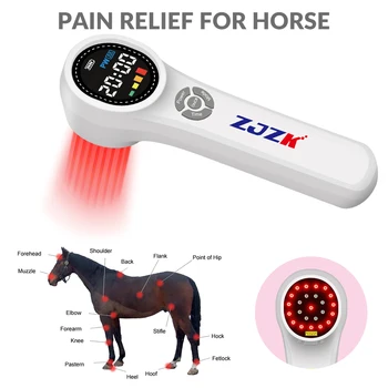ZJZK Новое поступление лазерного оборудования для снятия боли в спине Светотерапия для лошадей при болях и заживлении ран 980 нм 810 нм с быстрыми эффектами