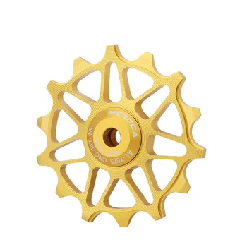 Керамические шкивы для шоссейных велосипедов, задний переключатель, заменяющий профессиональный износостойкий ролик для велосипедного жокея Gold 12T 5