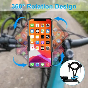 Кронштейн для держателя телефона мотоцикла 1/2 шт. 360 ° Зажим для GPS Велосипедный кронштейн для металлического противоударного кронштейна 4