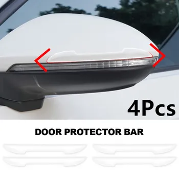 Прозрачная защита двери автомобиля от столкновений, планки для защиты боковых краев, защитные наклейки на зеркало заднего вида