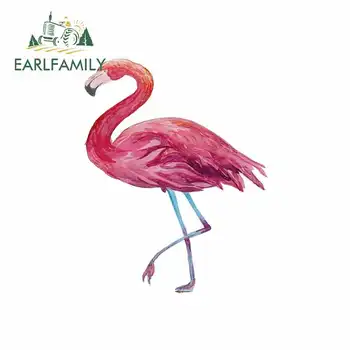 EARLFAMILY 13 см x 10,1 см для Pink Flamingo Забавные Автомобильные Наклейки С Виниловой Графикой JDM RV VAN Fine Decal Автомобильные Аксессуары Логотип