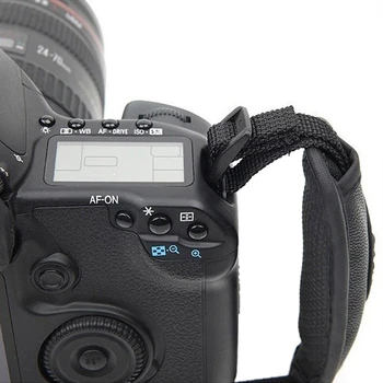 1 шт. для Nikon для Canon подходит кожаный ремешок для зеркальных камер (черный) 1