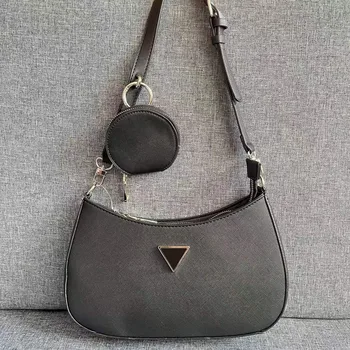 Черная Женская сумка через плечо Gues PU Classic Crescent Bag