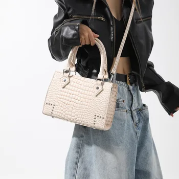 Маленькая Дизайнерская женская сумка 2023, Новая Модная сумка с Крокодиловым узором, Универсальная сумка Через плечо, vip роскошная дизайнерская сумка