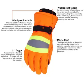 Зимние рабочие перчатки для мужчин Сверхмощные механические перчатки с рукояткой Водонепроницаемые Антивибрационные Защитные перчатки Гибкие для работы во дворе 1