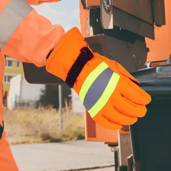 Зимние рабочие перчатки для мужчин Сверхмощные механические перчатки с рукояткой Водонепроницаемые Антивибрационные Защитные перчатки Гибкие для работы во дворе 3