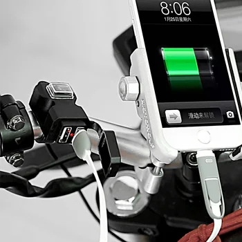 Мотоцикл USB Зарядное Устройство Moto Адаптер Питания Розетка Для Мобильного Телефона Honda VTX DIO 27 dio 34 CB400 SF CB 500 VFR1200F 1
