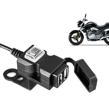 Мотоцикл USB Зарядное Устройство Moto Адаптер Питания Розетка Для Мобильного Телефона Honda VTX DIO 27 dio 34 CB400 SF CB 500 VFR1200F 2