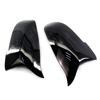 Крышки боковых зеркал заднего вида из углеродного волокна Черного цвета для BMW 5 6 7 Серии F10 F11 F18 F07 F12 F13 F06 F01 F02 LCI 3