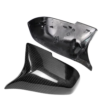 Крышки боковых зеркал заднего вида из углеродного волокна Черного цвета для BMW 5 6 7 Серии F10 F11 F18 F07 F12 F13 F06 F01 F02 LCI 4