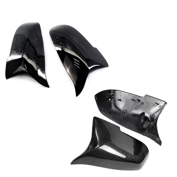 Крышки боковых зеркал заднего вида из углеродного волокна Черного цвета для BMW 5 6 7 Серии F10 F11 F18 F07 F12 F13 F06 F01 F02 LCI 5
