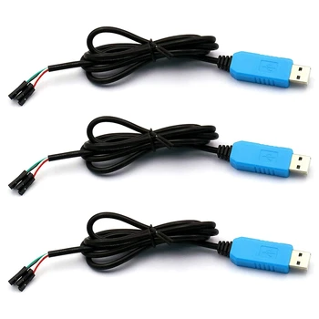 3 комплекта PL2303TA Последовательный кабель USB-TTL Кабель для консоли отладки