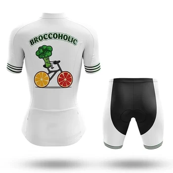 Broccoholic Woman Summer Велоспорт Джерси Короткий Комплект Одежды Гелевая Дышащая Прокладка MTB Комплекты Одежды Велосипедная Одежда Дорожный Костюм 1
