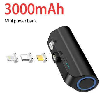 Мини Портативный Power Bank Back Clip Аккумулятор для iPhone Samsung для Huawei Xiaomi Магнитное Зарядное Устройство 3000mAh Capsule PowerBank