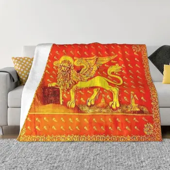 Одеяла с 3D Принтом Флага Венеции Венето, Удобные Мягкие Фланелевые Одеяла Sprint Lion of Saint Mark, Покрывало для Дивана, Офисной Кровати, 1