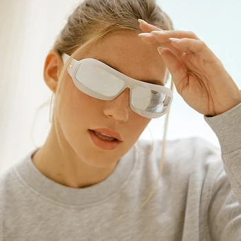 Новые солнцезащитные очки Y2K большого размера, женская мода, Солнцезащитные очки уникального дизайна, Очки One Piece, Большие очки в стиле стимпанк UV400
