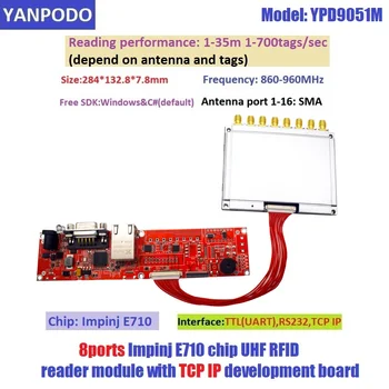 Yanpodo Long Range 1-35 М UHF RFID Считывающий Модуль RS232 8 портов Impinj E710 Чип Для Спортивного Хронометражного Решения 3
