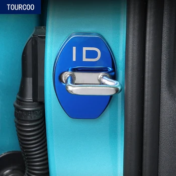 Для VW ID3 ID4 ID6 X/CROZZ Дверной замок из нержавеющей стали, Защитные чехлы, Аксессуары для модификации автомобиля