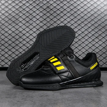 Профессиональная обувь для тяжелой атлетики для мужчин и женщин с обручем и петлей на плоской подошве Suqte Power Training Indoor Sneakers 935