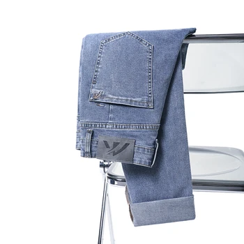 2023 Весна-лето, облегающие джинсы-стрейч премиум-класса, ностальгические повседневные брюки, Новые винтажные легкие брюки