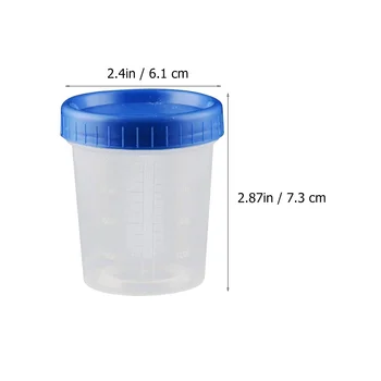 Мерные стаканчики Прозрачная градуированная чашка с крышкой 120 мл Чашки для образцов 25шт Термостойкие для школьной лабораторной муки 2
