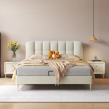 Современная мебель для спальни двуспальная кровать многофункциональные деревянные кровати королевского размера 1