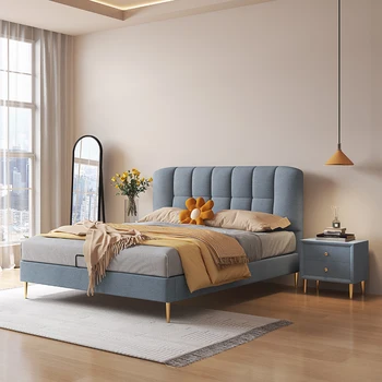 Современная мебель для спальни двуспальная кровать многофункциональные деревянные кровати королевского размера 3