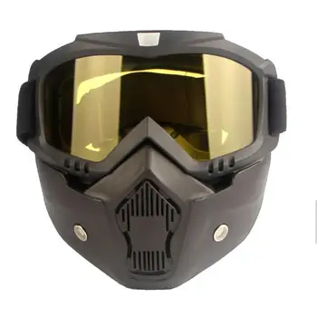 Мужская Женская Лыжная Маска для сноуборда, Лыжные Очки для снегохода, Ветрозащитные Защитные очки для мотокросса, Защитные очки с фильтром для рта