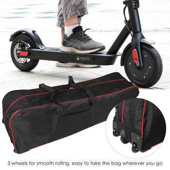 Портативная сумка для скутера из ткани Оксфорд, сумка для переноски, складная Защитная сумка через плечо с 3 колесами для складывания электрического скутера
