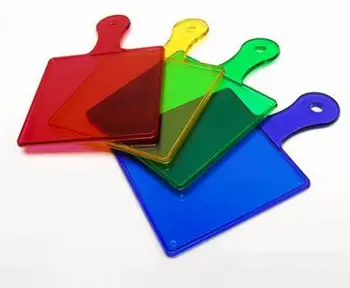 Четырехцветный фильтр: красный, желтый, синий, зеленый, детские оптические линзы 1