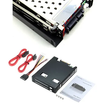 2,5-Дюймовый SSD-Накопитель Для жесткого диска Лоток для 2 Отсеков Дисковода SATA Корпус Гибкого диска Коробка Для извлечения Корпуса жесткого диска