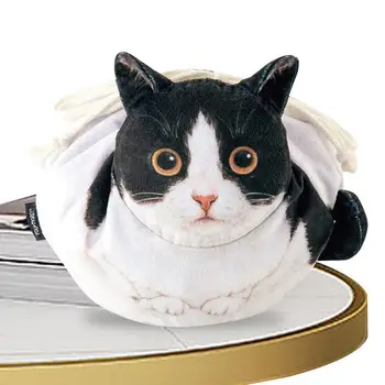 Кошачья косметичка В форме кошки, сумка для туалетных принадлежностей, сумка для хранения косметики, кошелек для монет на шнурке, украшение для путешествий, Кошка