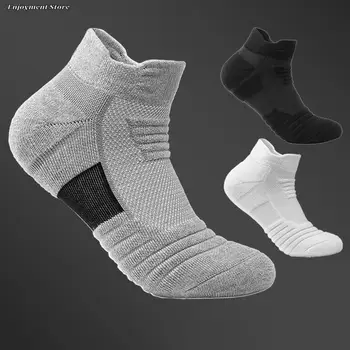 Мужские носки однотонные, утолщенные, для велоспорта, бега, футбола, баскетбола, футбольные носки, спортивные мужские противоскользящие, утолщенные, термоноски