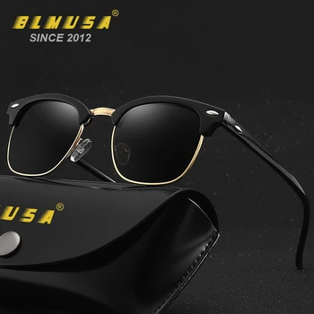 BLMUSA Винтажные поляризованные солнцезащитные очки Унисекс 3016, Классические солнцезащитные очки для путешествий в стиле ретро, женские солнцезащитные очки для вождения автомобиля Для мужчин UV400