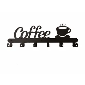 Настенный держатель для кофейной кружки, декоративная вывеска кофейного бара, Подставка для кофейных чашек, Вешалка для кружек с кофейной вывеской, Подставка для кофейных кружек