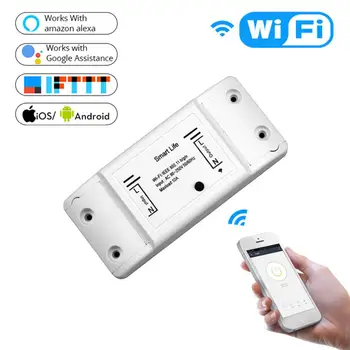 Беспроводной Пульт Дистанционного Управления Работает с Alexa Home WiFi Smart Light Switch Универсальным Выключателем Таймера Smart Life APP