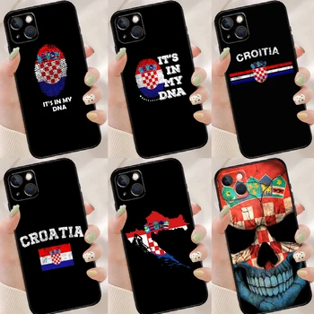 Флаг Хорватии с Гербом Противоударный Чехол Для Телефона iPhone 12 13 Mini 11 14 Pro Max XS XR X 7 8 Plus SE 2020 Задняя Крышка
