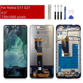 Для Nokia G11 ЖК-дисплей С Рамкой Дигитайзер В Сборе Для Nokia G21 Замена Сенсорного Экрана Запчасти для Ремонта 6,5