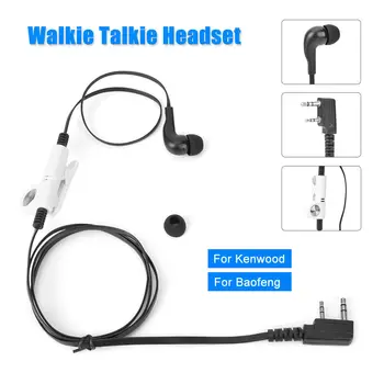 K-Plug 2-Контактный Наушник Гарнитуры Walkie Talkie PTT Mic для Радио Kenwood Baofeng