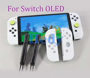 1 комплект Для Nintendo Switch/OLED JoyCon Joy Con Оригинальный Белый Сменный Корпус В виде Ракушки с Ремешком для рук Черный