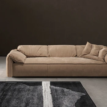 Легкий роскошный стиль слоновьи уши оригинальный импортный диван из матовой кожи простой дизайнер высокого класса