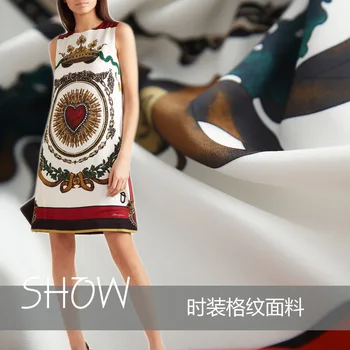 Ширина 145 см Бренд autumn fashion fabric show с тем же абзацем женская ткань с принтом из полиэстера на заказ Оптовая продажа с фабрики