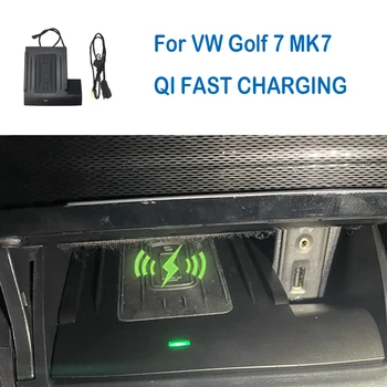 QI зарядная панель для Volkswagen Golf 7 MK7 2013-2018 golf 7 адаптер беспроводного зарядного устройства быстрая зарядка аксессуары для крепления телефона настройка