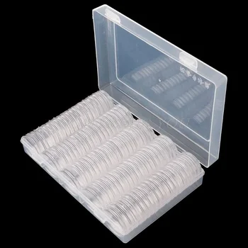 Прямоугольный Прозрачный Пластиковый Ящик Для Хранения Коллекции Case Protector для Держателя Капсул для Монет 100шт 27 мм/30 мм или Трубки для Монет 5шт 27 мм 0