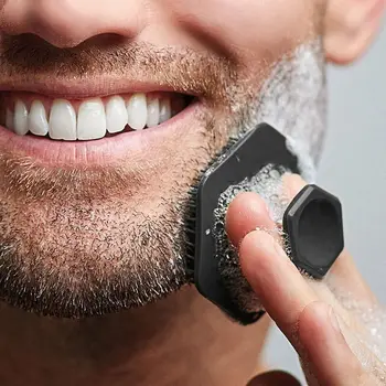 Новая Очищающая щетка для лица, Скраб, Отшелушивающая Мужская щетка для бороды, Отшелушивающий Силиконовый Миниатюрный Массажный инструмент для ухода за кожей, Косметический инструмент