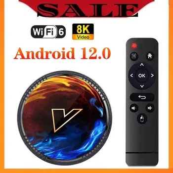 Телеприставка Android 12,0 VONTAR H1 Allwinner H618 Android 12 TV Box 8K Video BT5.0 + Wifi6 Google Voice 4K HDR10 + Медиаплеер