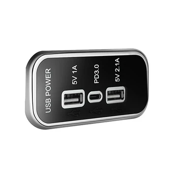 Автомобильное зарядное устройство PD с двумя USB-разъемами 12V/ 24V 2.1A, Разветвитель для зарядки через USB, Адаптер питания для мотоцикла, квадроцикла, лодки, автомобиля RV