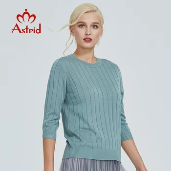 Astrid 2023 Осень, новое поступление, женский свитер, топ, светло-зеленый, с коротким рукавом, качественная модная женская одежда, женские свитера MS-005 1