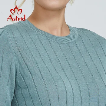 Astrid 2023 Осень, новое поступление, женский свитер, топ, светло-зеленый, с коротким рукавом, качественная модная женская одежда, женские свитера MS-005 4